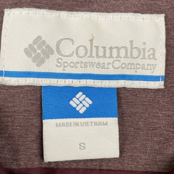 Columbia Full Zip Best Women’s S Purple Poly Nylon Shell Fleece Collar Snap Hip - Picture 5 of 9